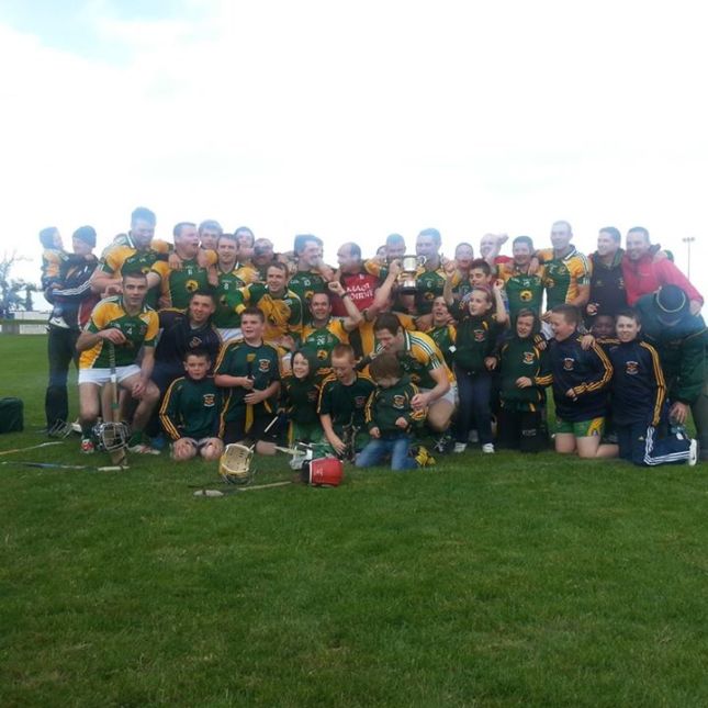 Pearse Óg celebrate the successful defence of their Senior Hurling Championship title