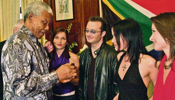 The Dundalk group The Corrs played for Nelson Mandela on a number of occasions, including his 85th birthday in Johannesburg and at a concert in Galway in 2003, when Mandela stood up and danced to their music