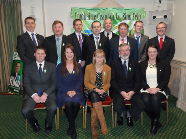 The Louth Sinn Féin team pictured at last night's local election campaign launch in The Fairways Hotel