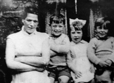 Jean McConville with some of her 10 children prior to her abduction