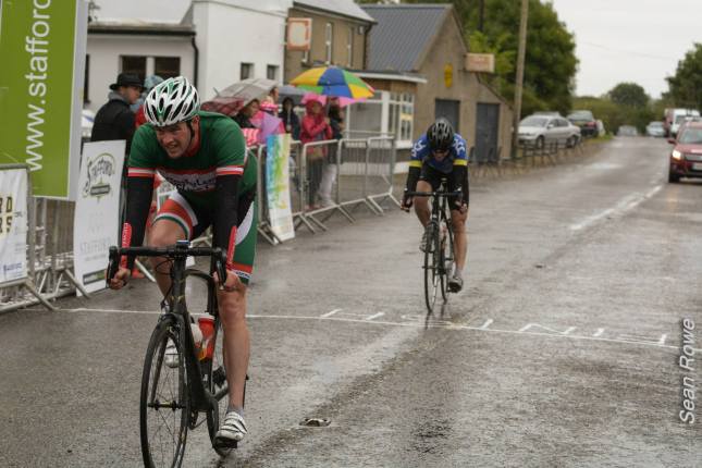 Liam Dolan completing the final stage of a rain soaked Wexford 2 Day