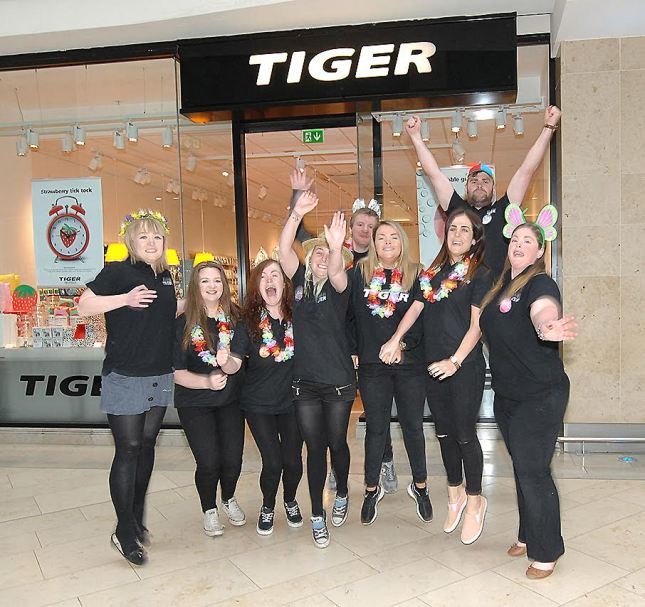 Staff at the opening of the Tiger store in the Marshes Shopping Centre back in June. Other big names are expected in the centre shortly. Picture: Arthur Kinahan
