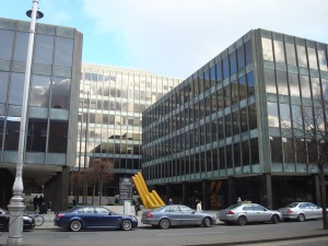 The disputed site on Baggot Street, former HQ of Bank of Ireland