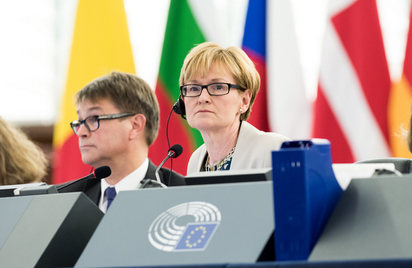 Mairead McGuinness in the European Parliament in Strasbourg
